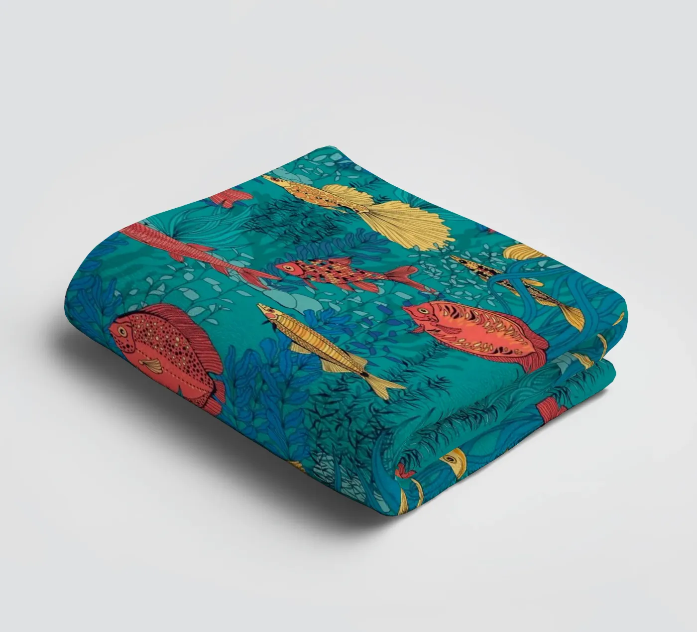 Fish garden badhanddoek van Painted Nature