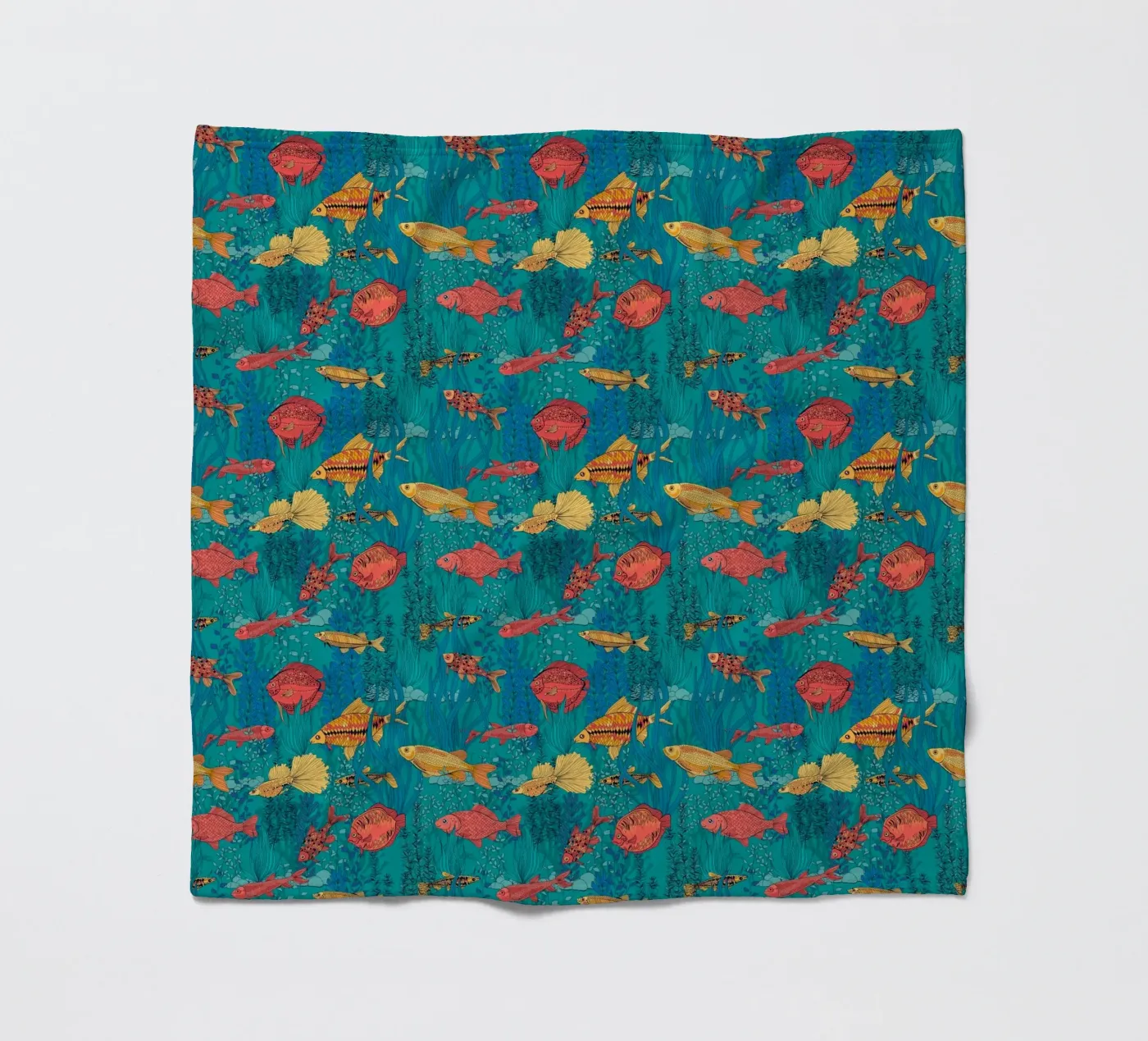 Fischgarten Fleecedecke von Painted Nature