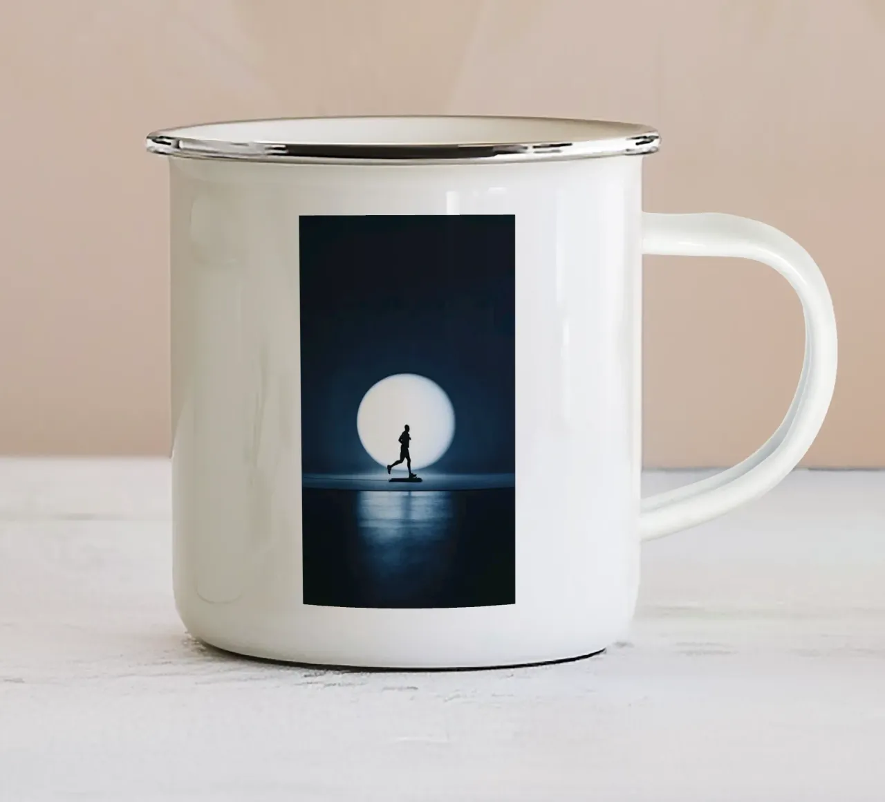 silhouette della luna tazza in smalto da Earthly Visions