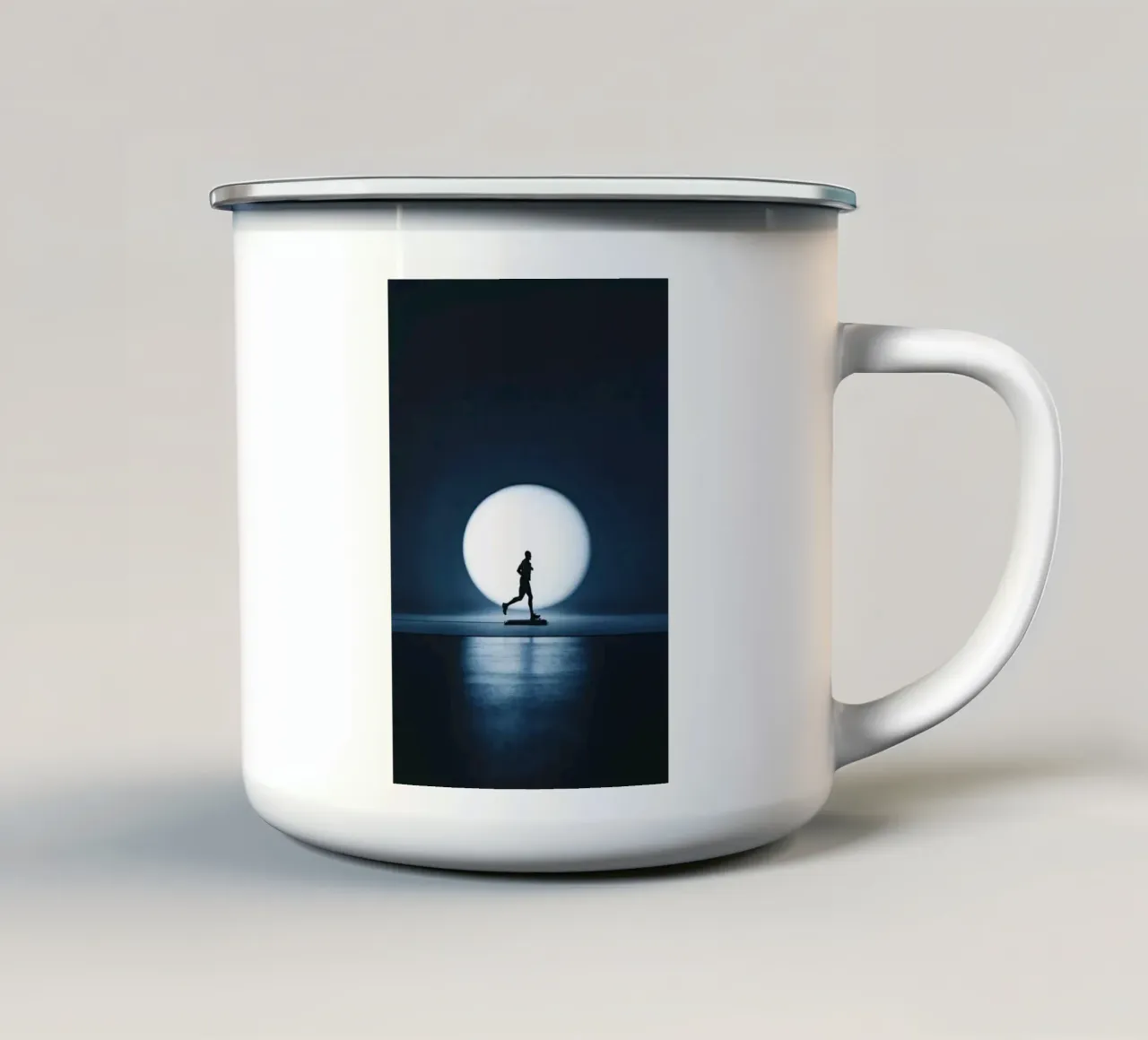 silhouette della luna tazza in smalto da Earthly Visions