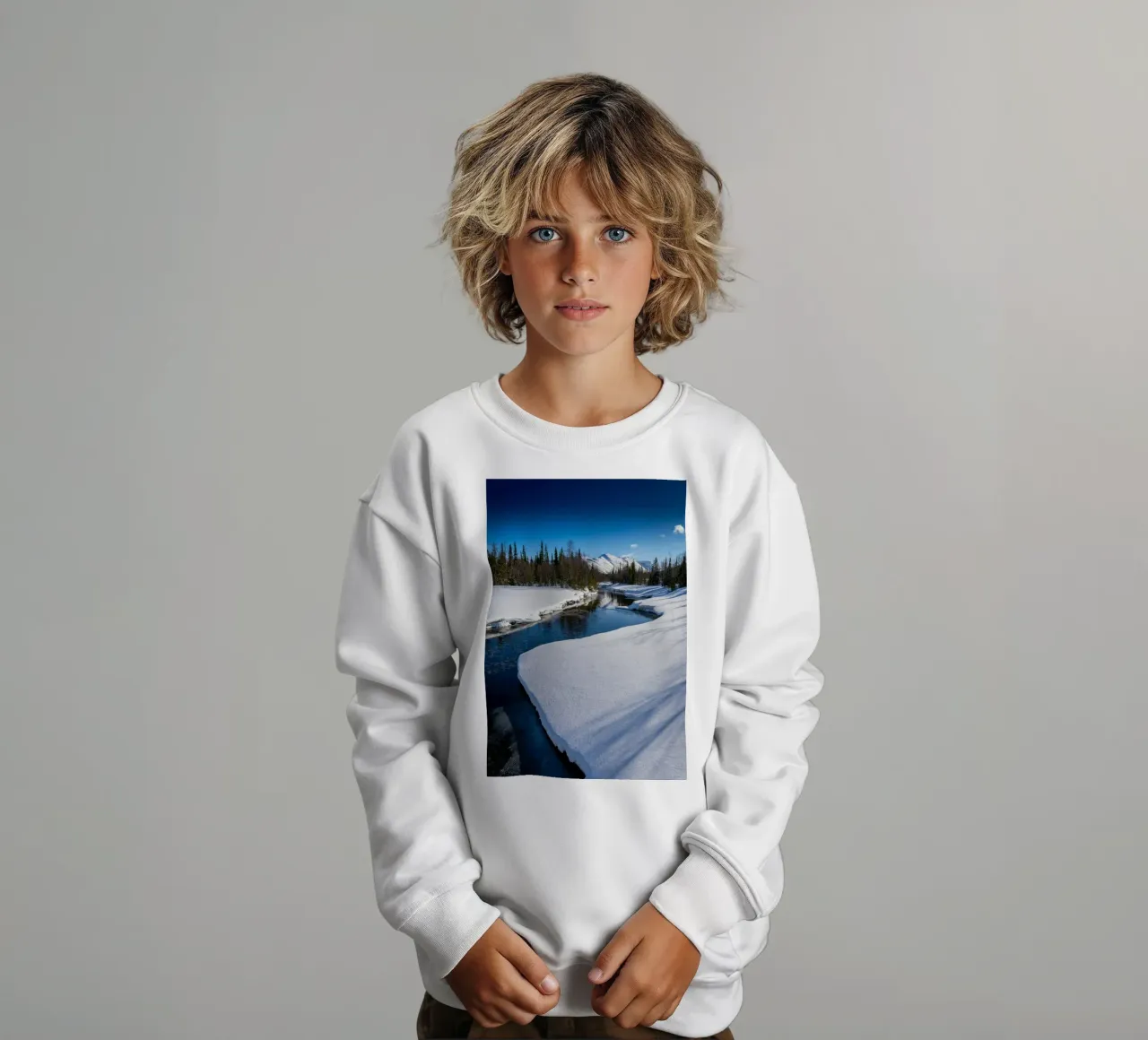 fiume di neve felpa bambino da Earthly Visions