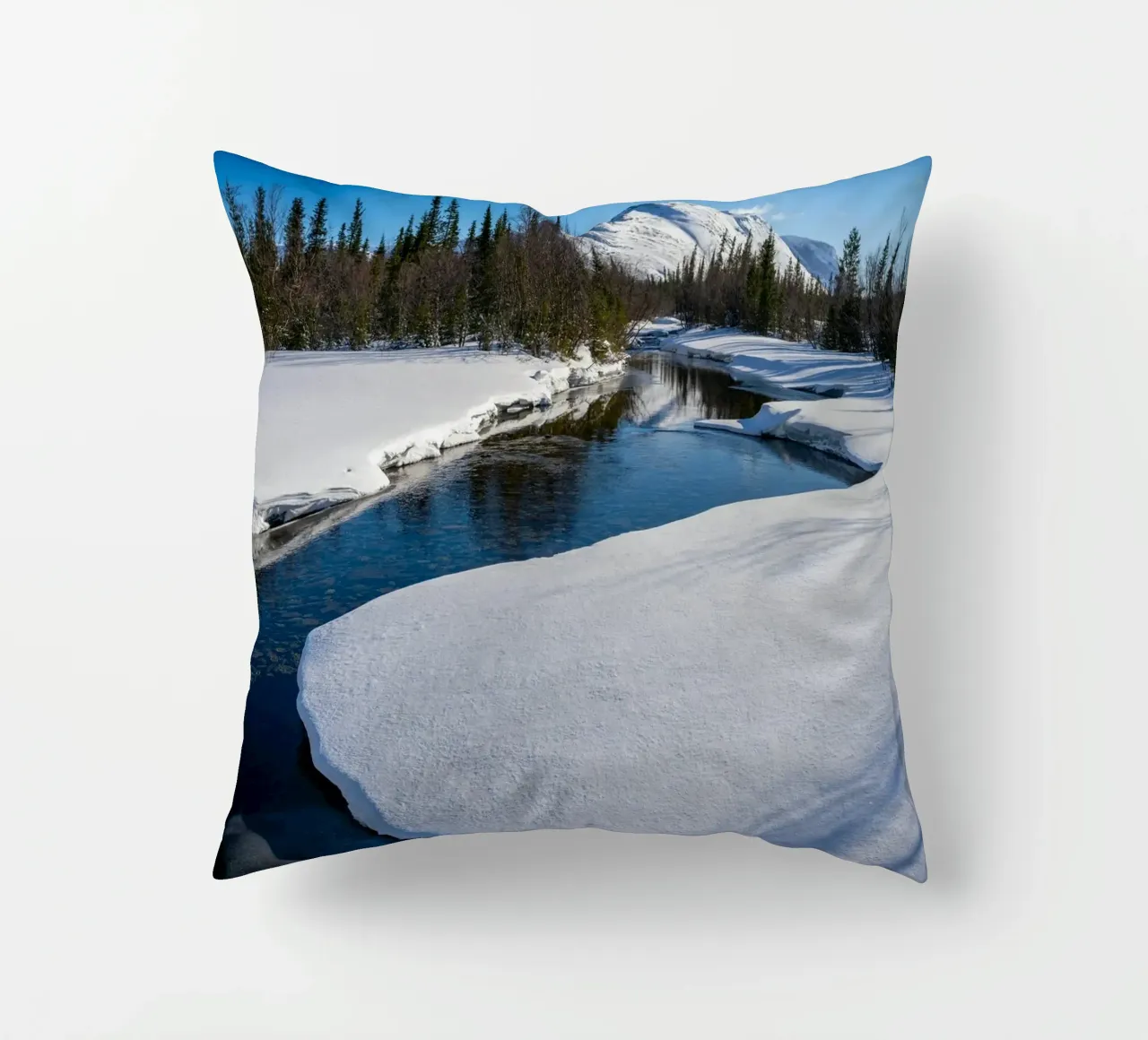 fiume di neve cuscino da Earthly Visions