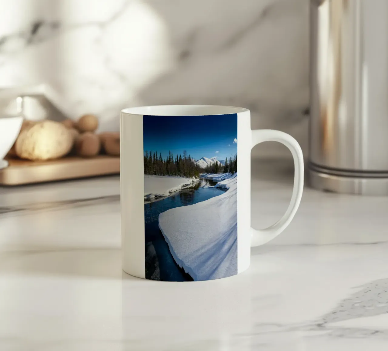 fiume di neve tazza in ceramica da Earthly Visions