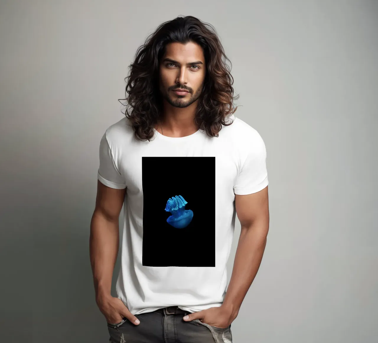 blue jellyfish t-shirt by Earthly Visions
