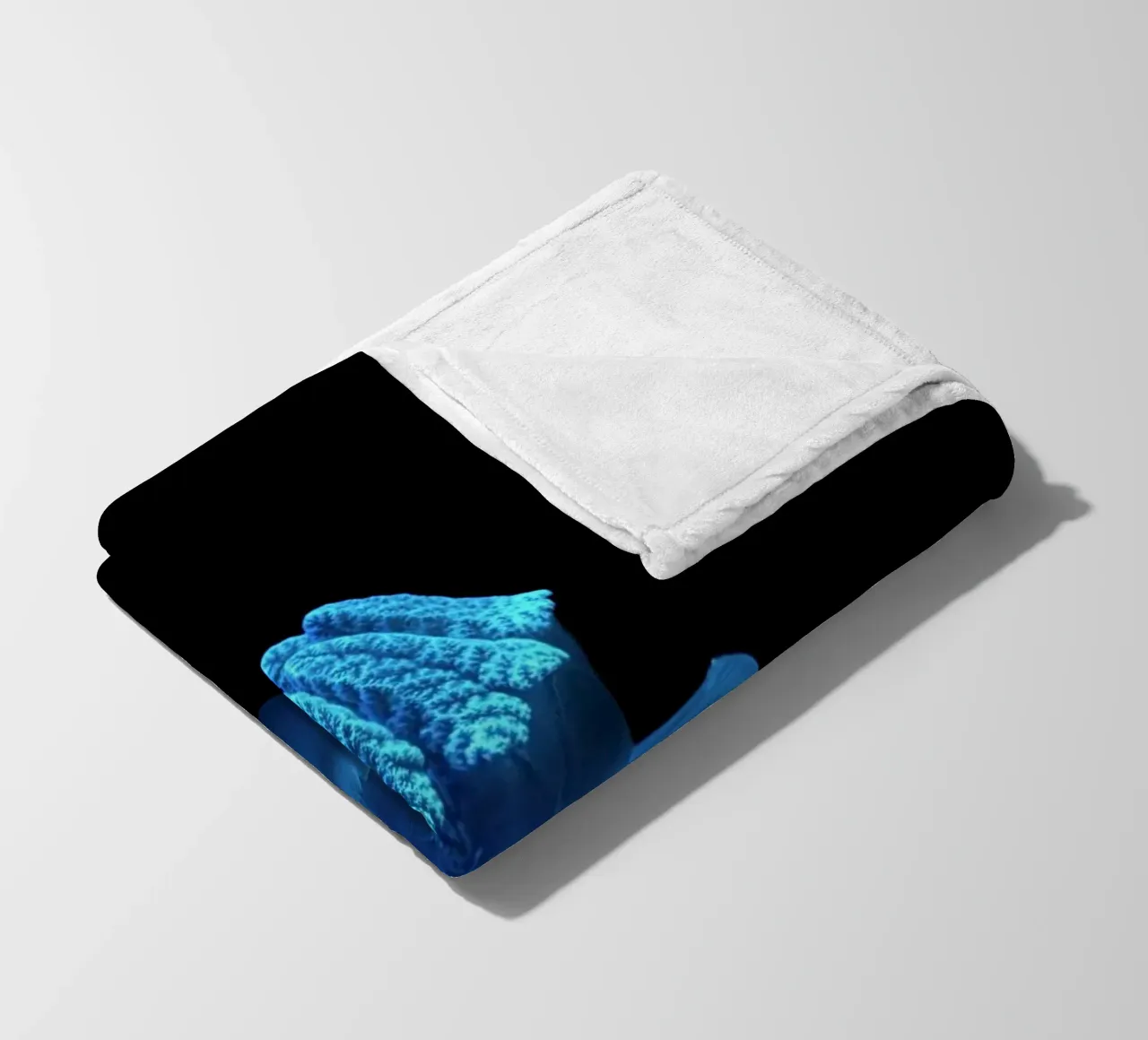 blue jellyfish fleece blanket by Earthly Visions
