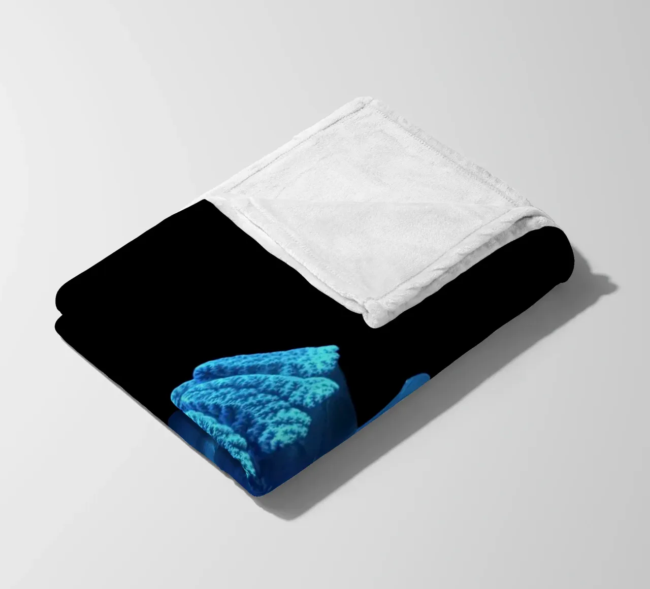 blue jellyfish fleece blanket by Earthly Visions