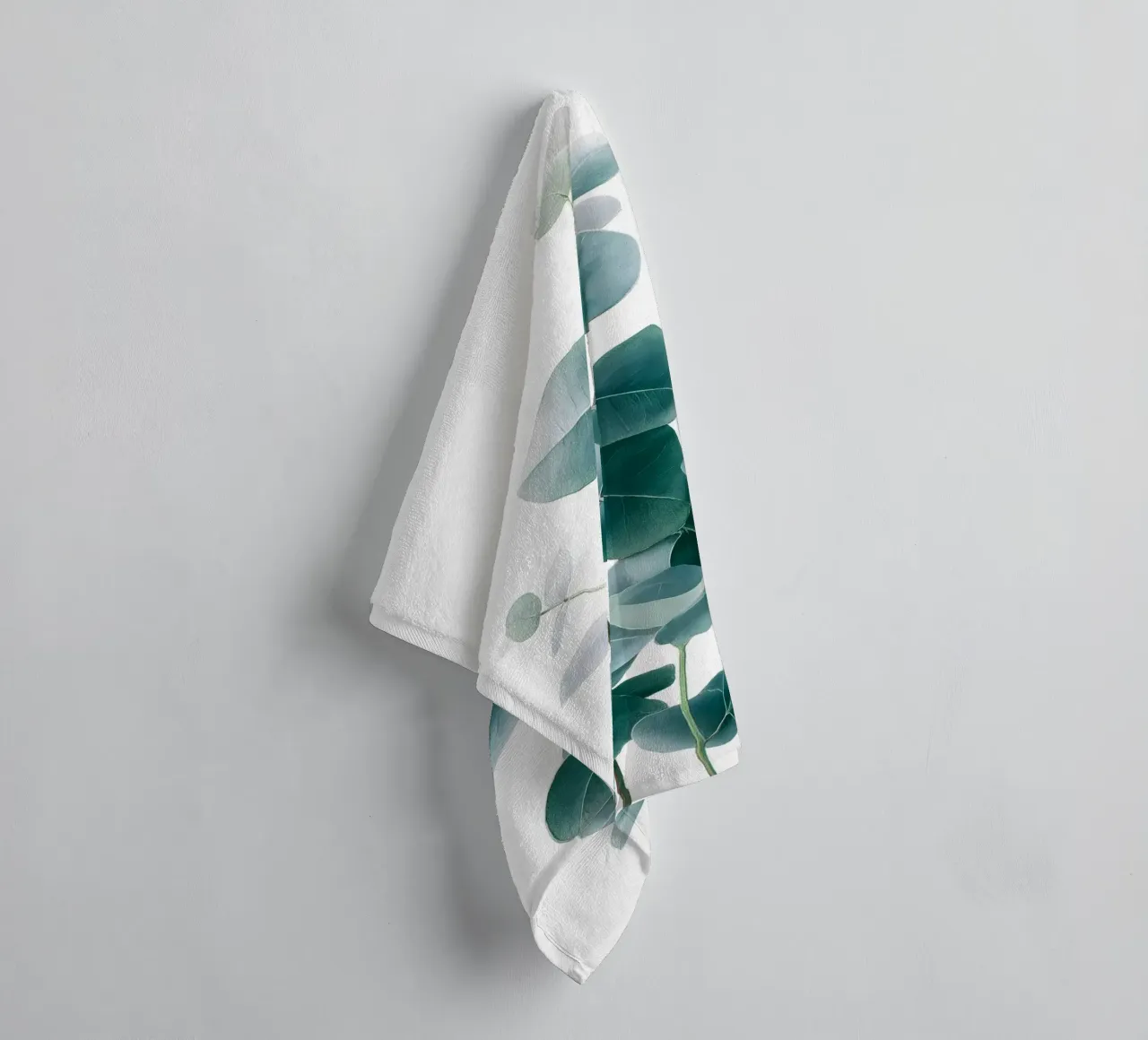 Eucalyptus botanical art towel by Studio Verde