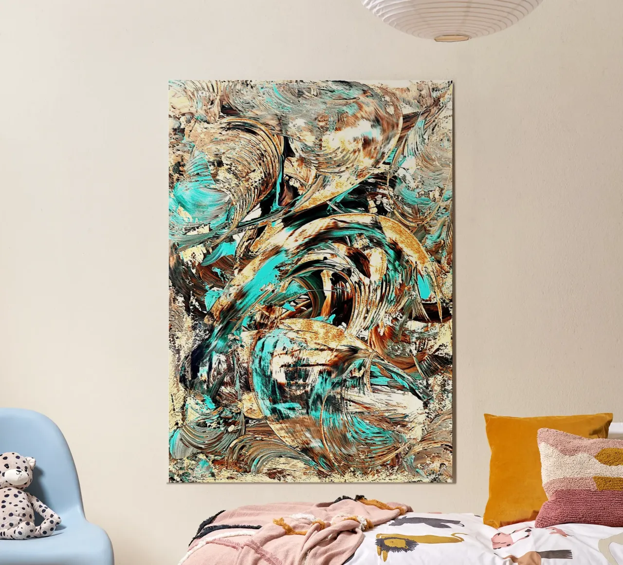 IDEAL GIFT 55 invers poster con telaio in legno da Thierry Vobmann Abstract painting