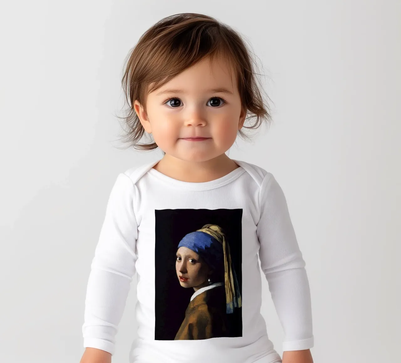 Mädchen Perlenohrringe Langarm Babybody von walker shop