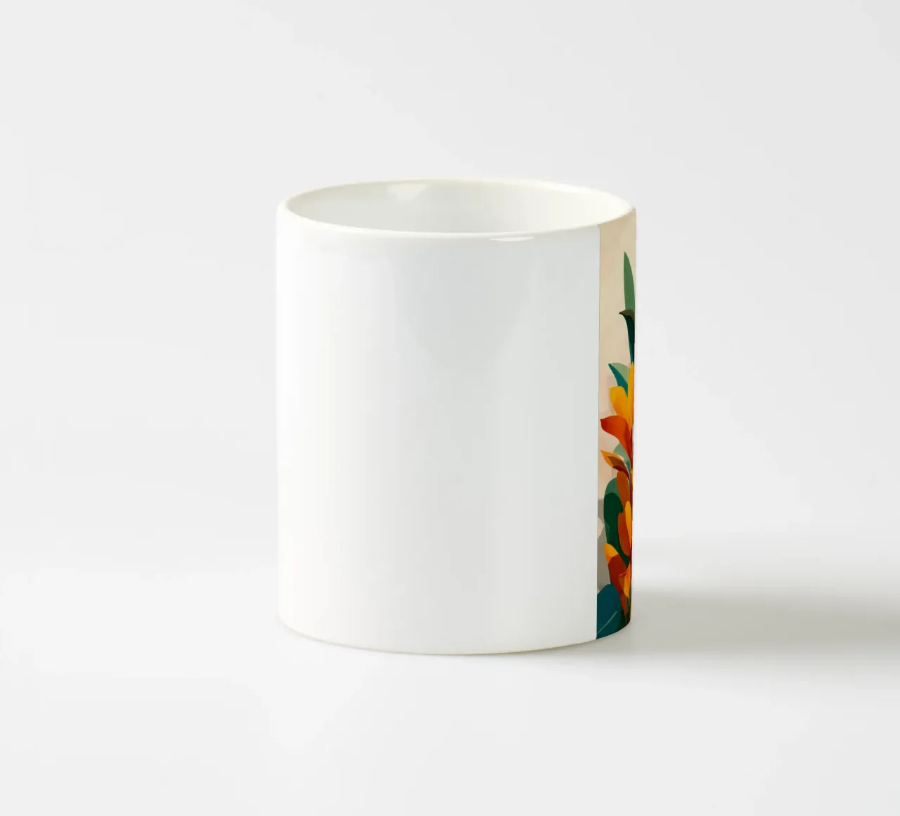 Arte delle foglie tropicali tazza in ceramica da Studio Verde