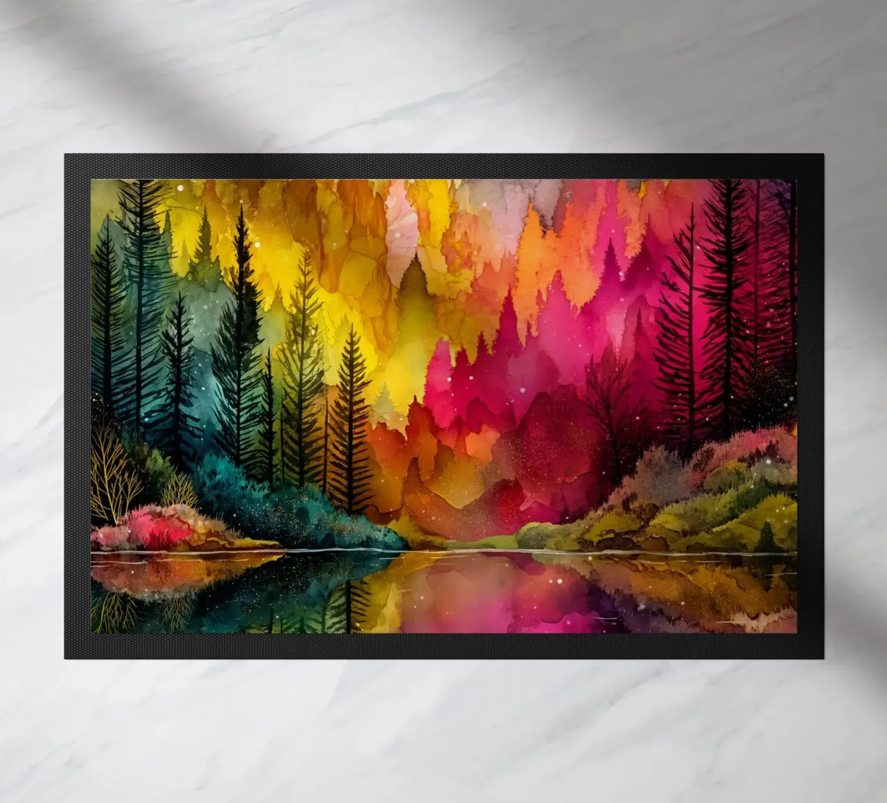 Magic forest 7 doormat by Justyna Jaszke JBJart