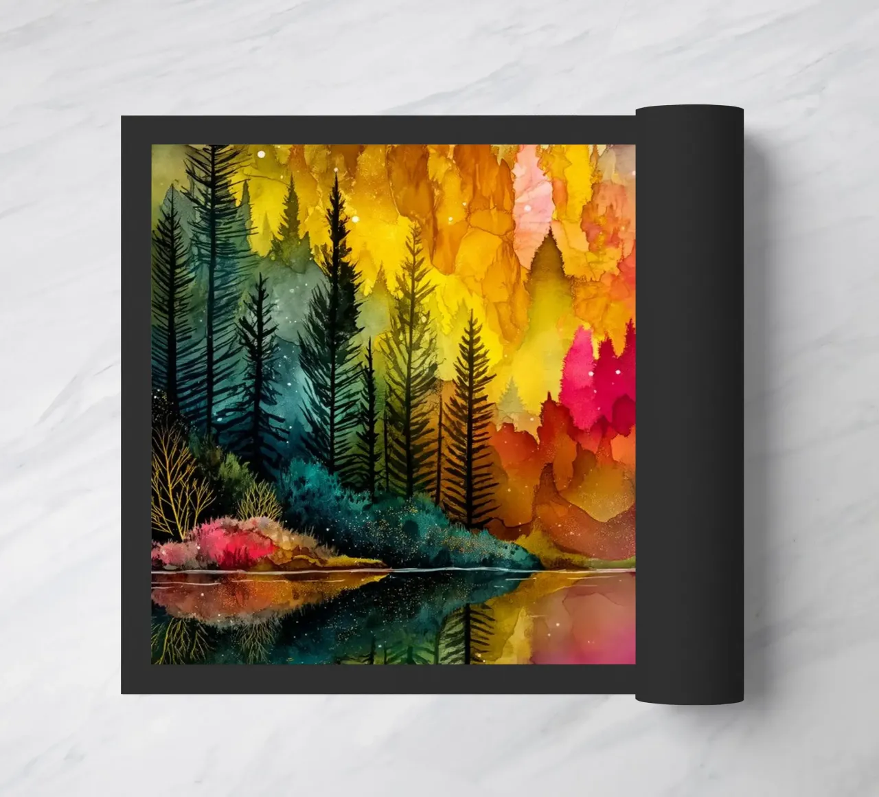 Magic forest 7 doormat by Justyna Jaszke JBJart