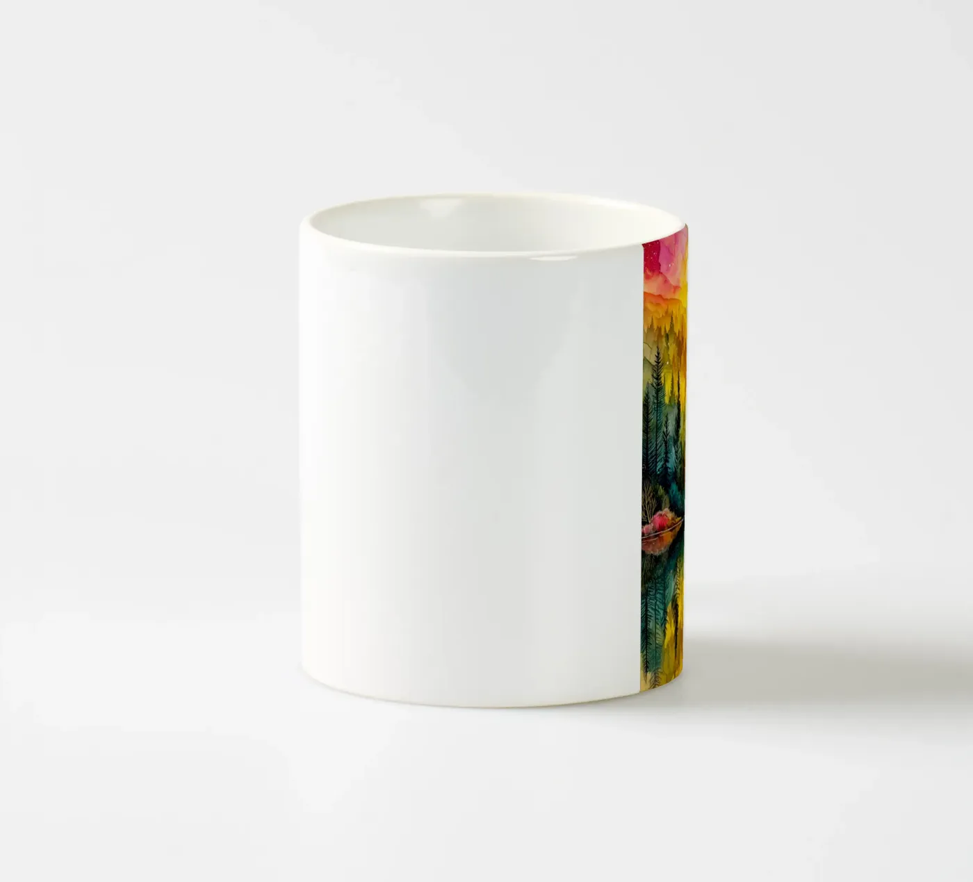 Magic forest 7 ceramic mug by Justyna Jaszke JBJart