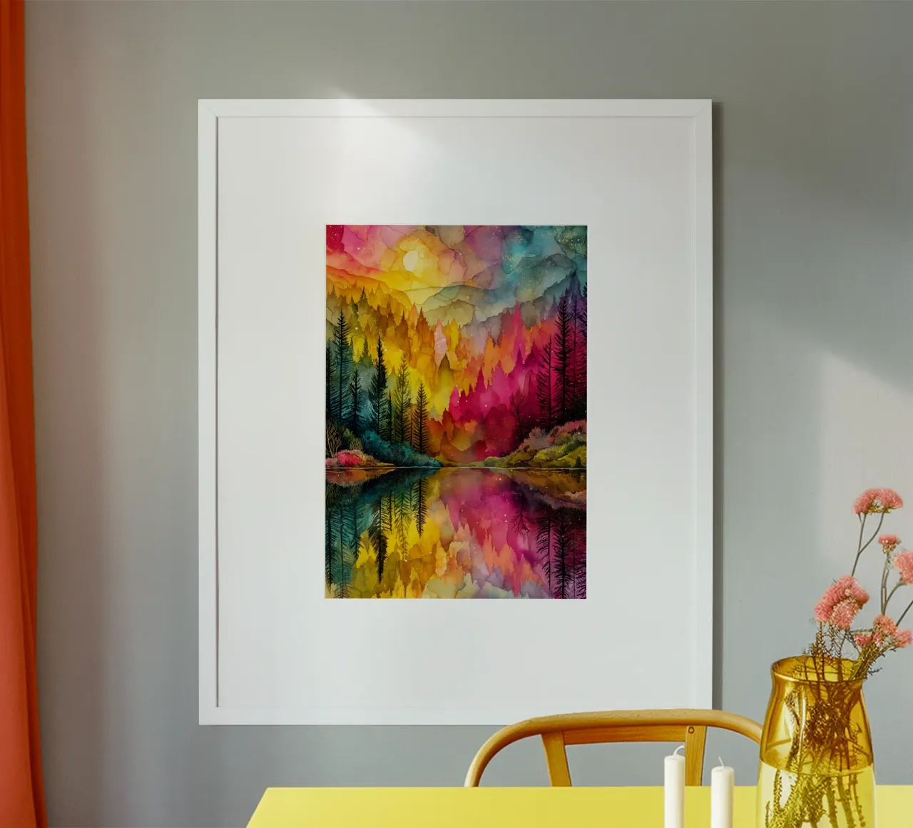 Foresta magica 7 poster con telaio in alluminio da Justyna Jaszke JBJart