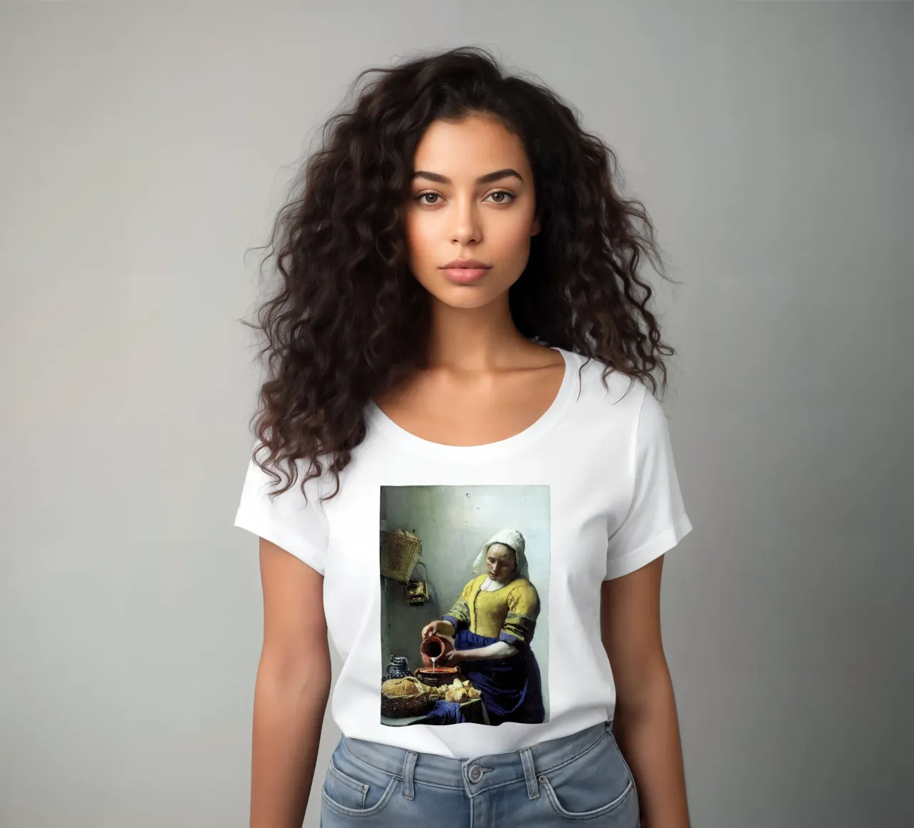 pour milk from a jug women's fitted t-shirt by walker shop