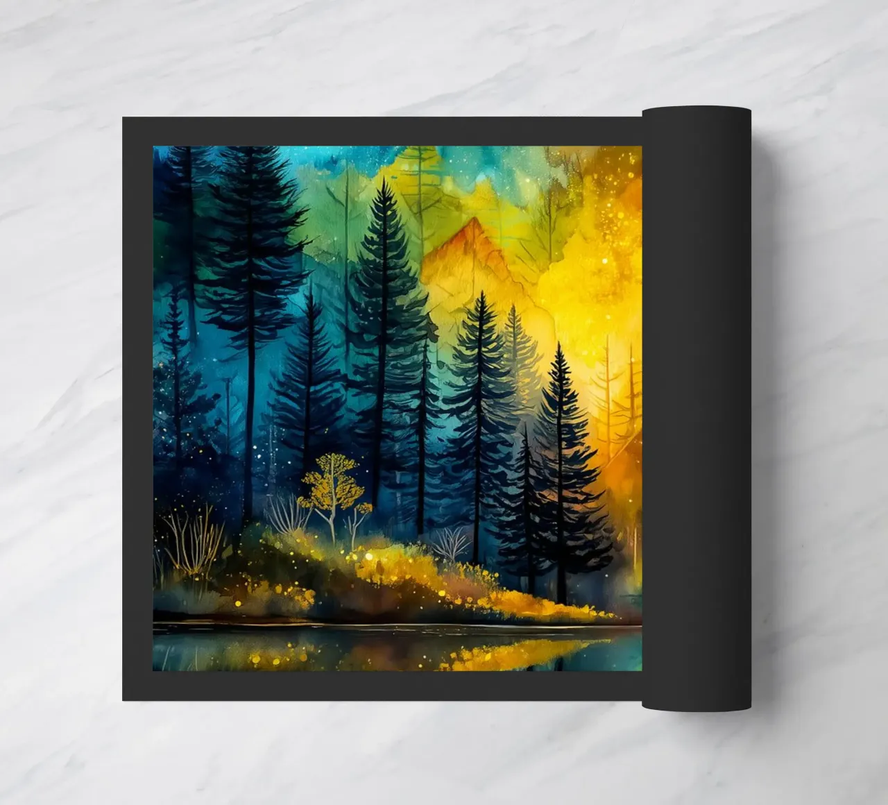 Magic forest 8 doormat by Justyna Jaszke JBJart