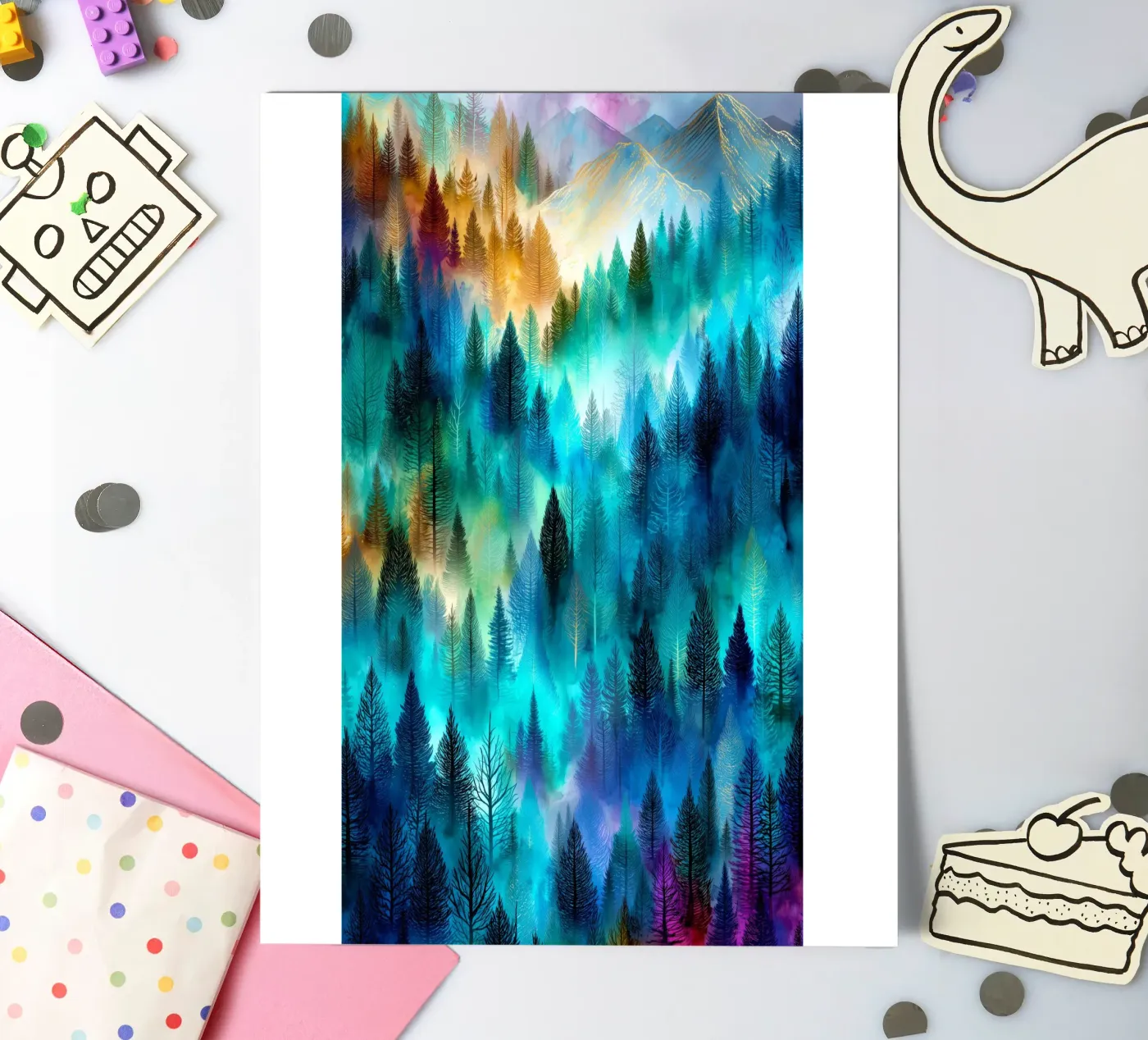 Magic forest 9 sticker sheet by Justyna Jaszke JBJart
