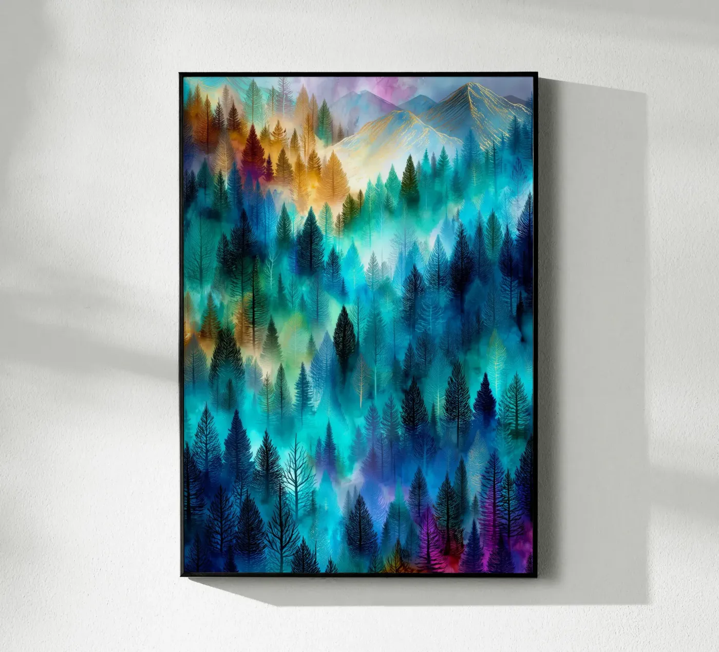 Magisch bos 9 acryl van Justyna Jaszke JBJart