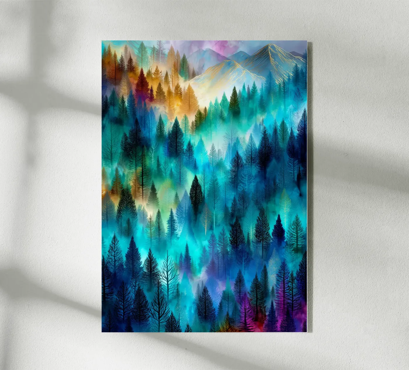 Magisch bos 9 acryl van Justyna Jaszke JBJart