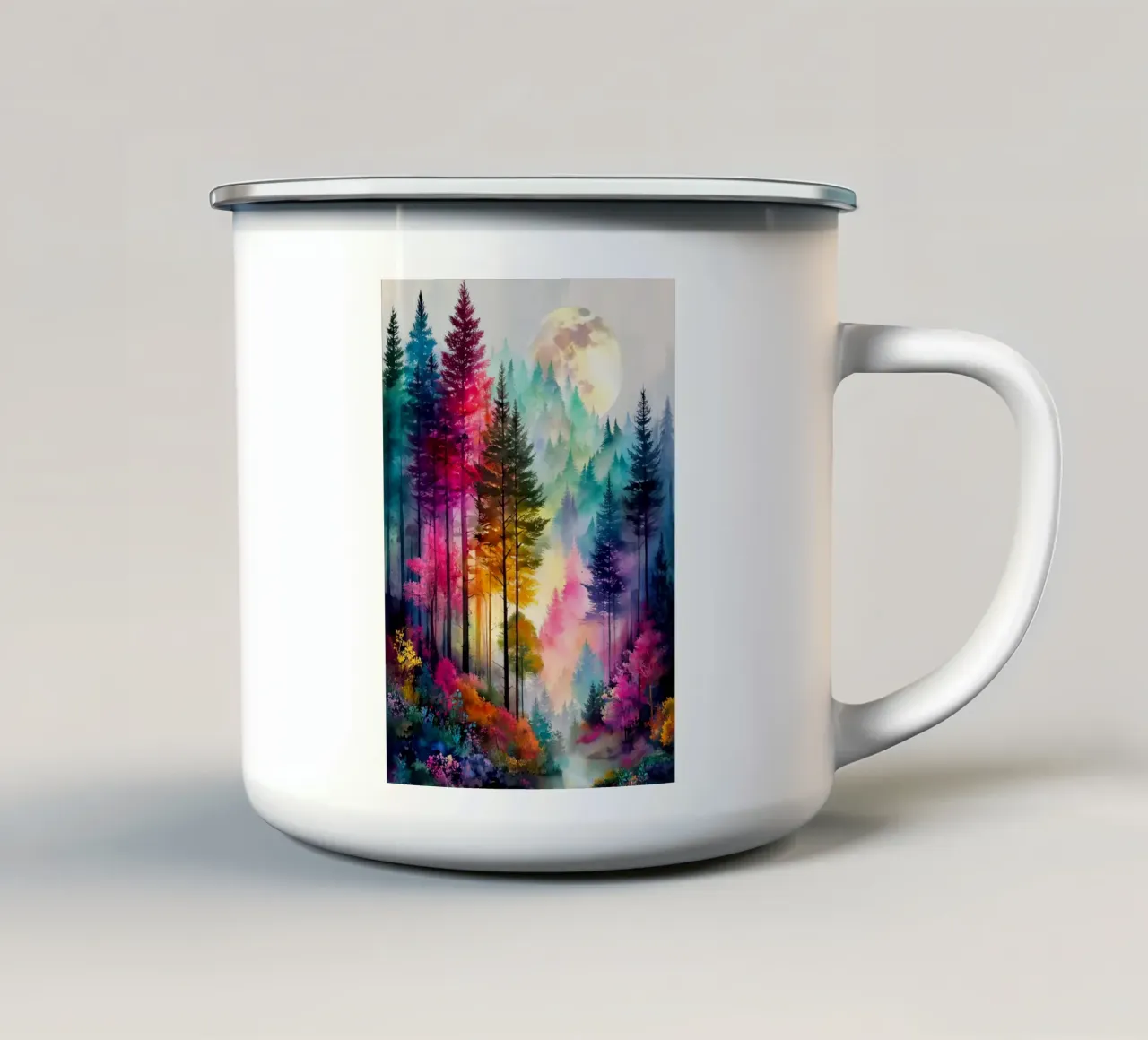 Foresta magica 10 tazza in smalto da Justyna Jaszke JBJart