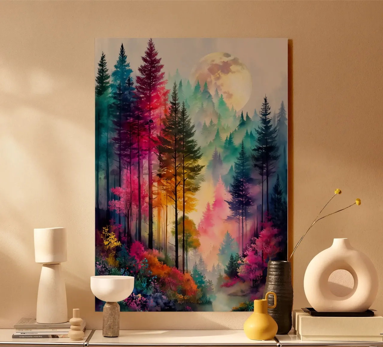 Magic forest 10 acryl van Justyna Jaszke JBJart