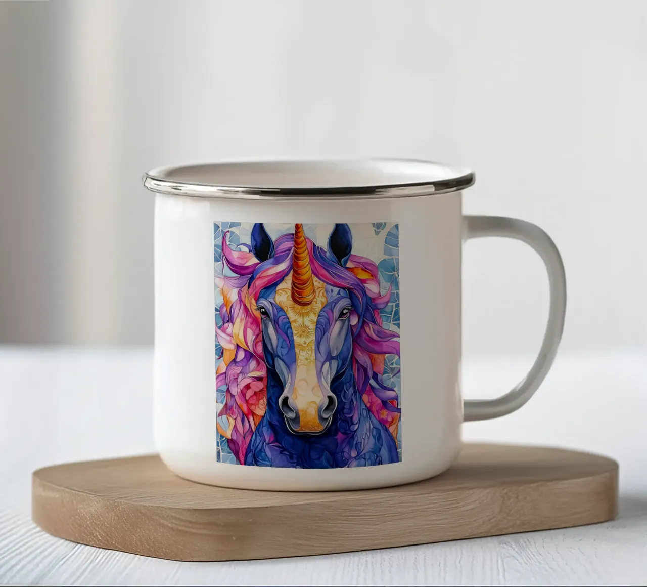 Unicorno magico tazza in smalto da Justyna Jaszke JBJart