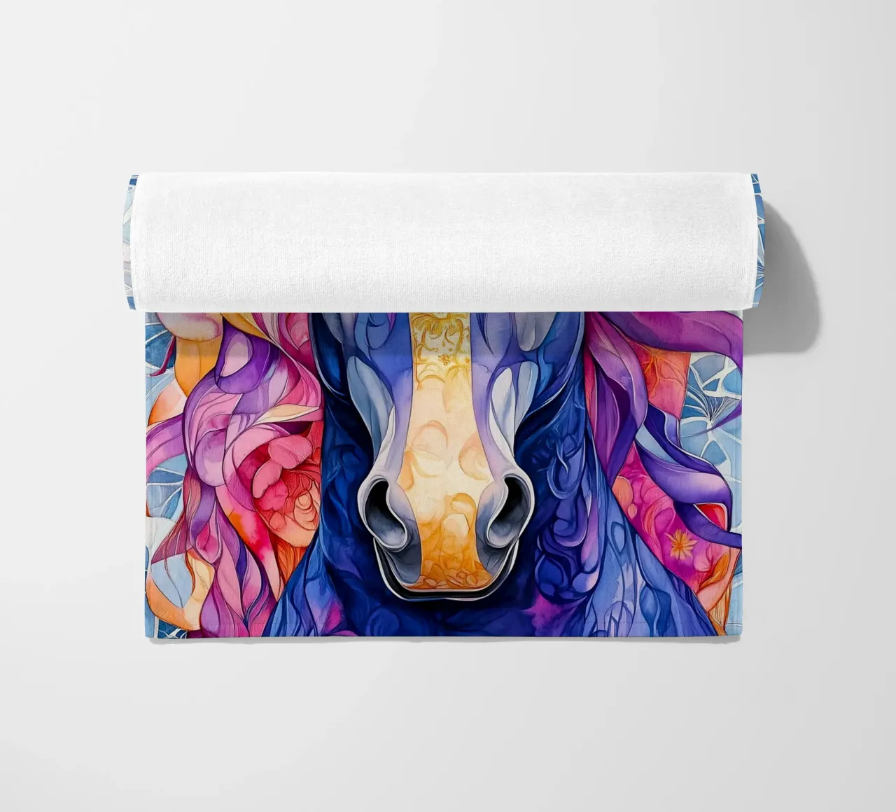 Magical unicorn beach towel by Justyna Jaszke JBJart