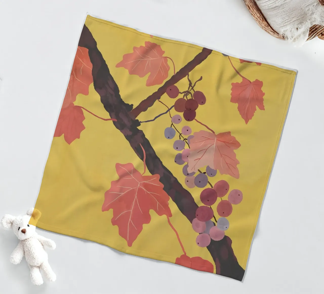 Grapevine fleece blanket by ThingDesign
