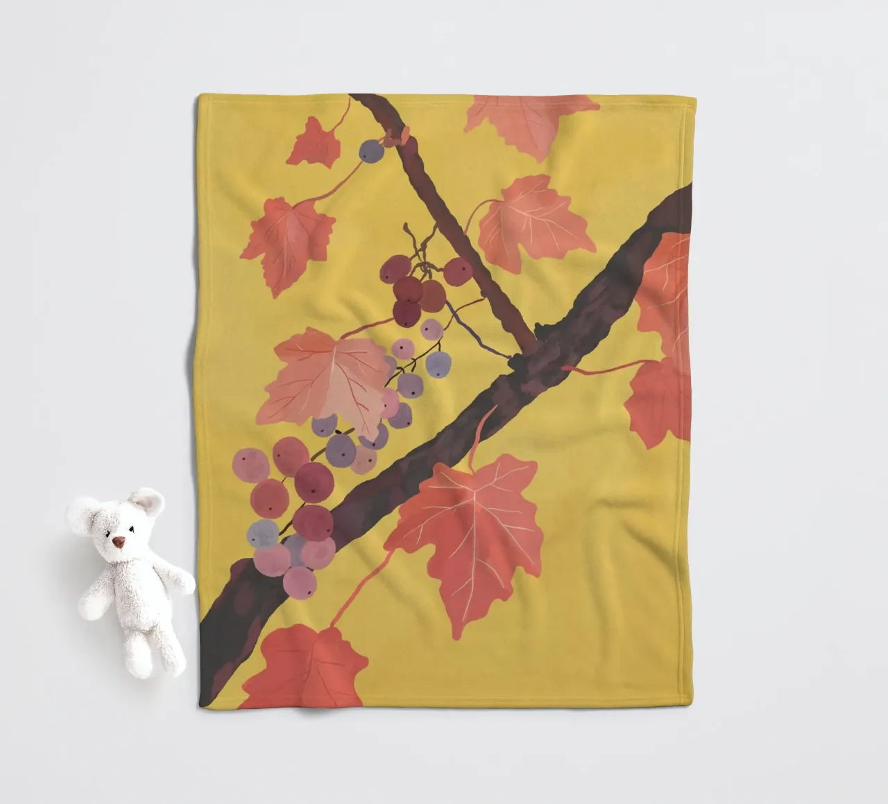 Grapevine fleece blanket by ThingDesign