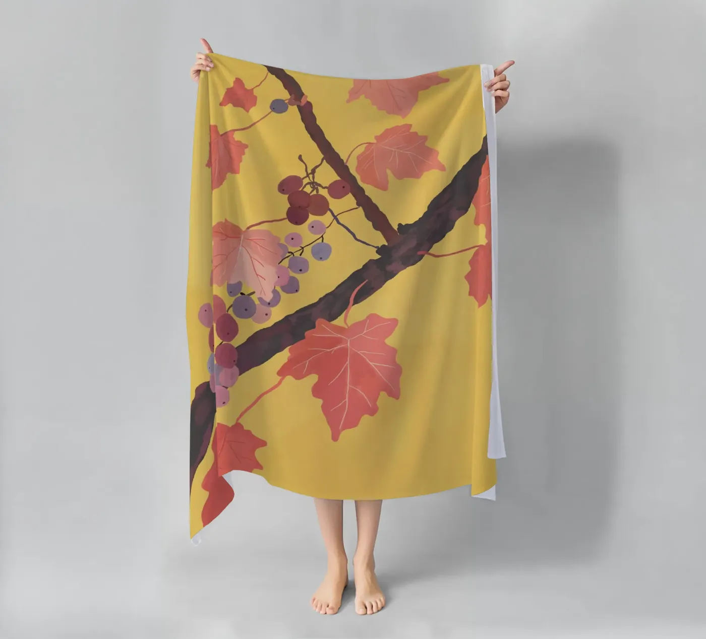 Druivenstok strandhanddoek van ThingDesign