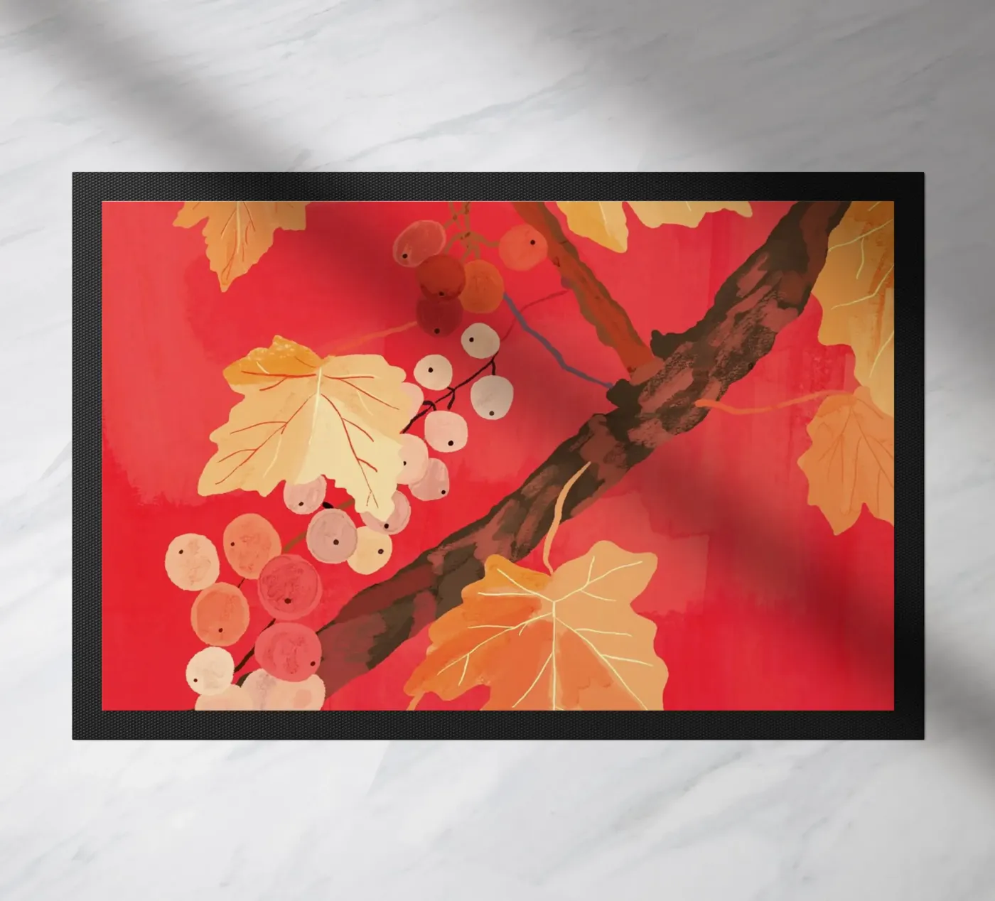Red Grapevine doormat by ThingDesign