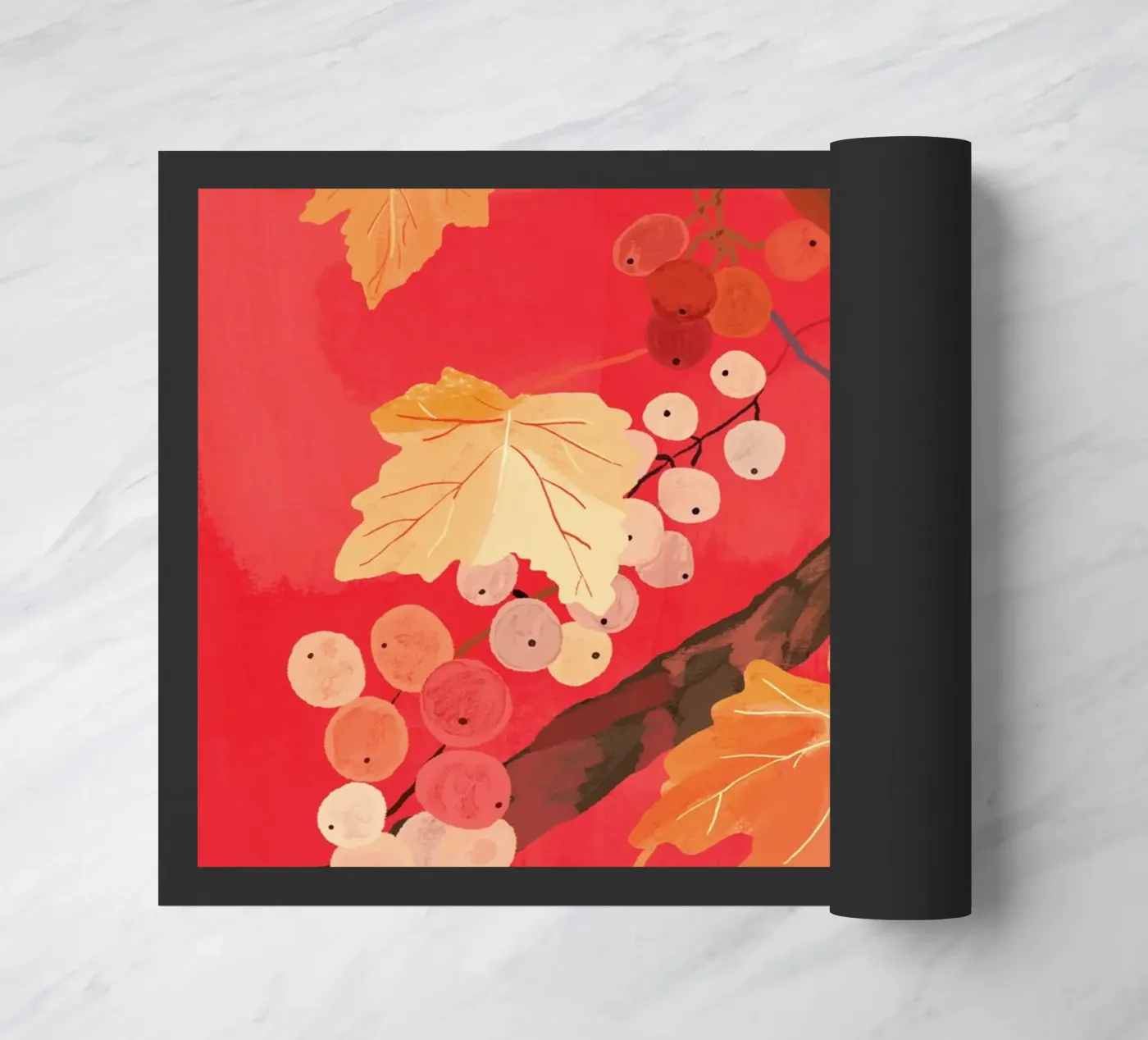 Red Grapevine doormat by ThingDesign