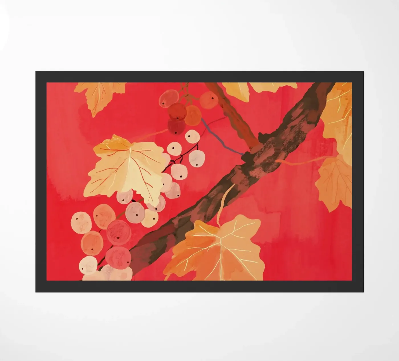 Red Grapevine doormat by ThingDesign