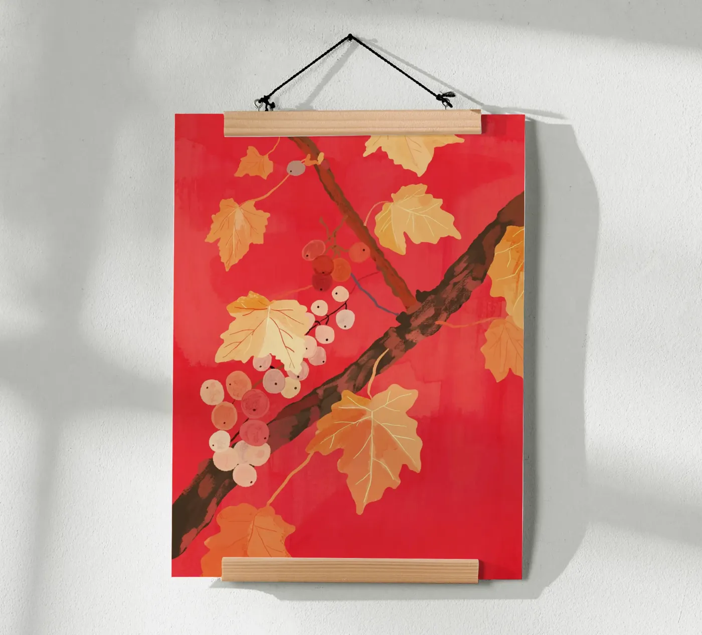 Red Grapevine poster by ThingDesign