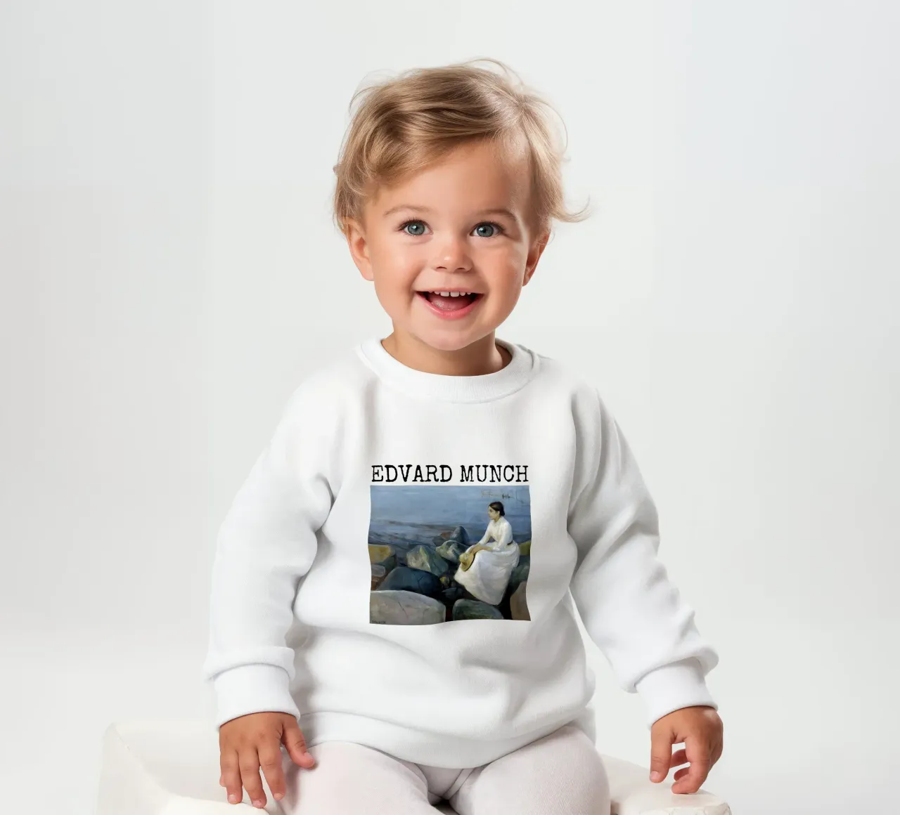 Inger sulla spiaggia di Edvard Munch felpa neonato da kaitlinparkershop