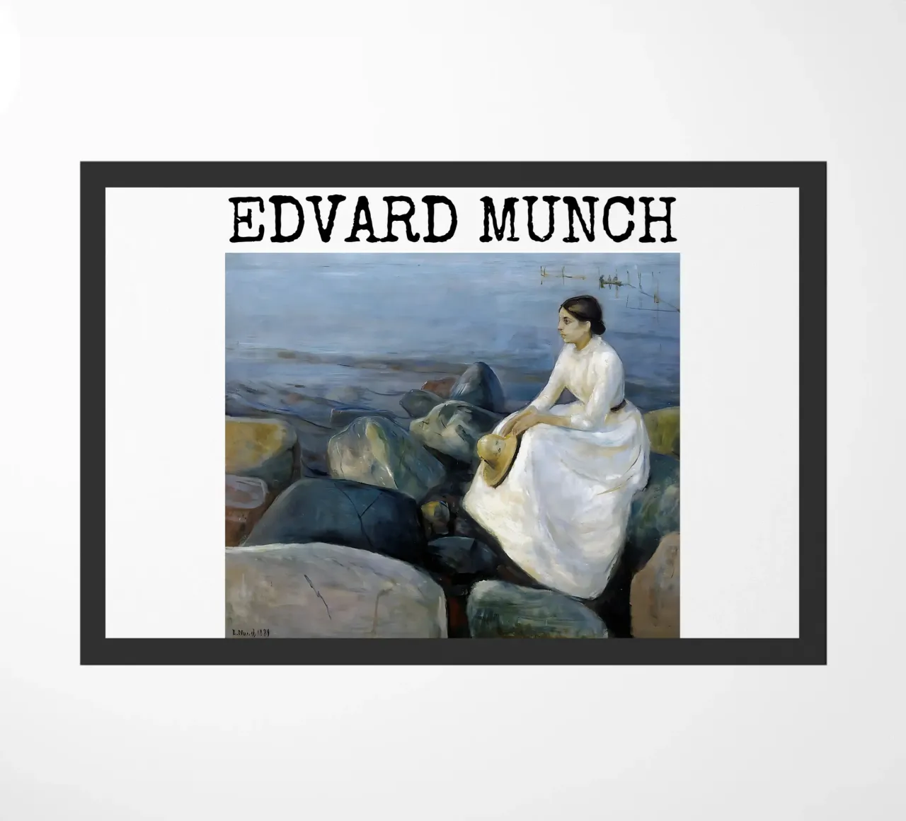 Inger sulla spiaggia di Edvard Munch zerbino da kaitlinparkershop