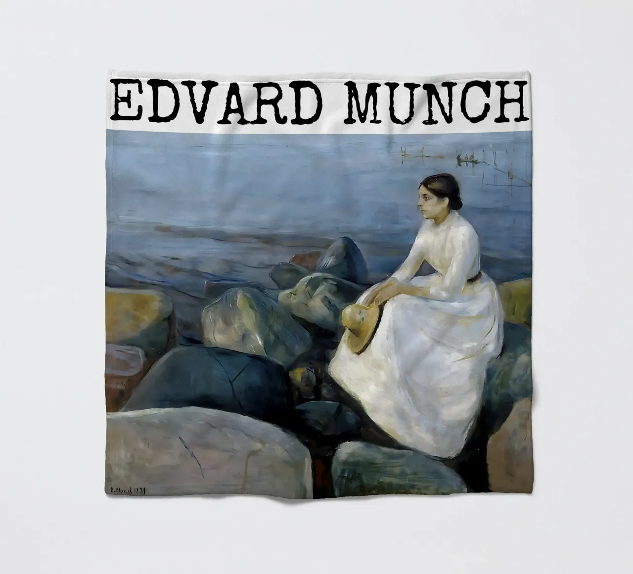 Inger sulla spiaggia di Edvard Munch coperta in pile da kaitlinparkershop