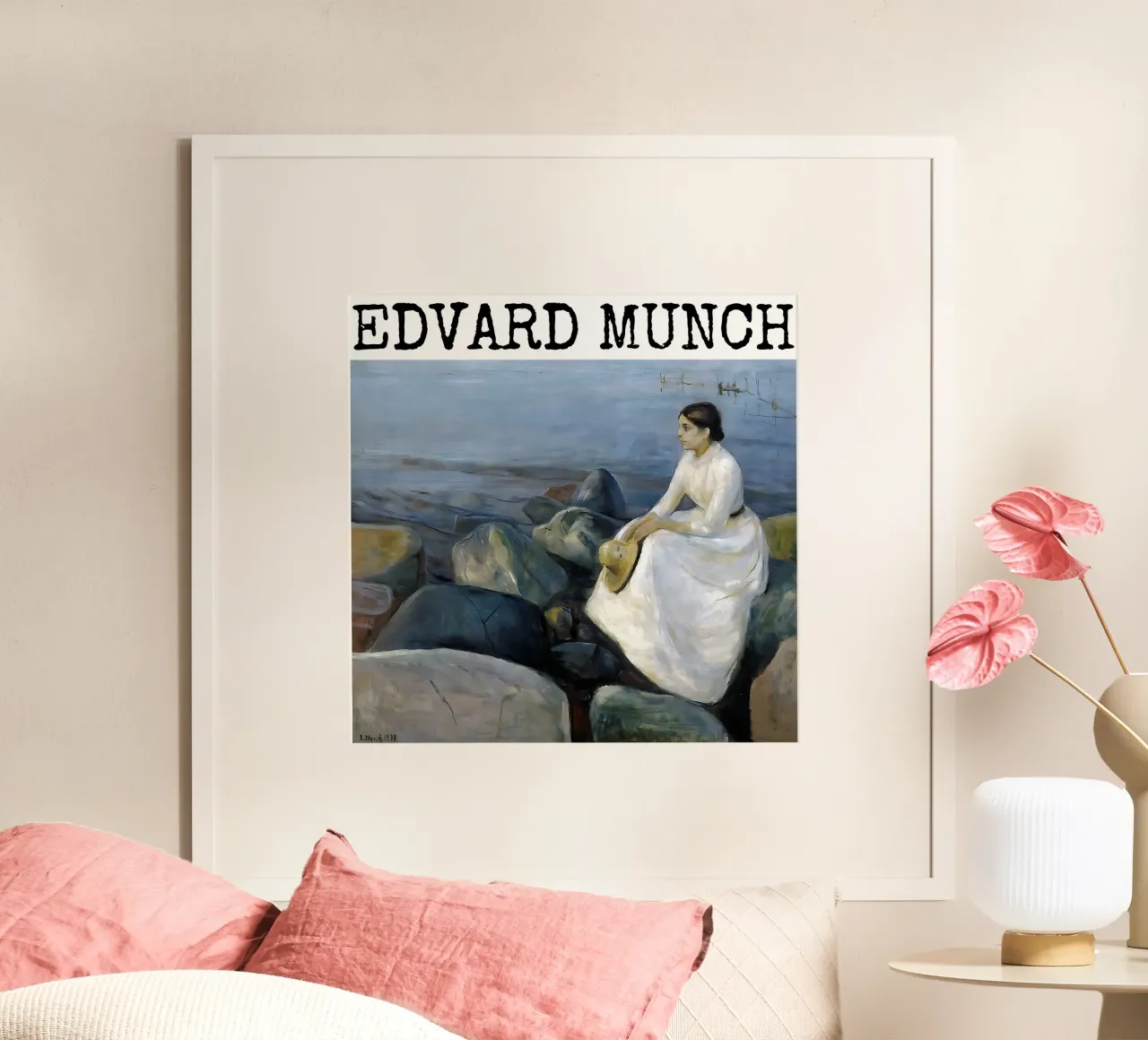 Inger sulla spiaggia di Edvard Munch carta hahnemühle da kaitlinparkershop
