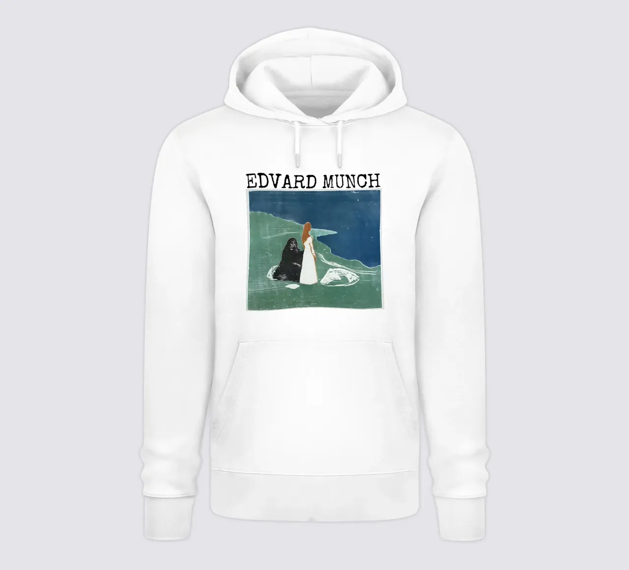 Due donne in riva al mare di Edvard Munch felpa con cappuccio da kaitlinparkershop