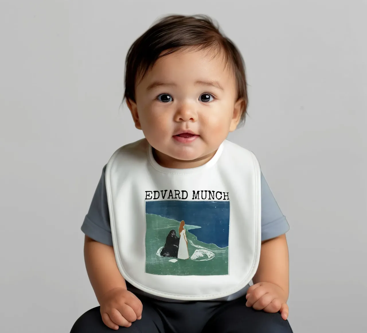 Due donne in riva al mare di Edvard Munch bavaglino da kaitlinparkershop