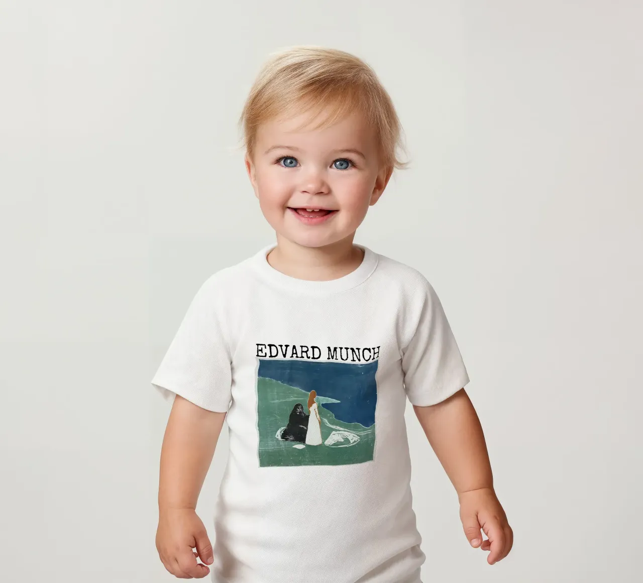 Due donne in riva al mare di Edvard Munch maglietta neonato da kaitlinparkershop