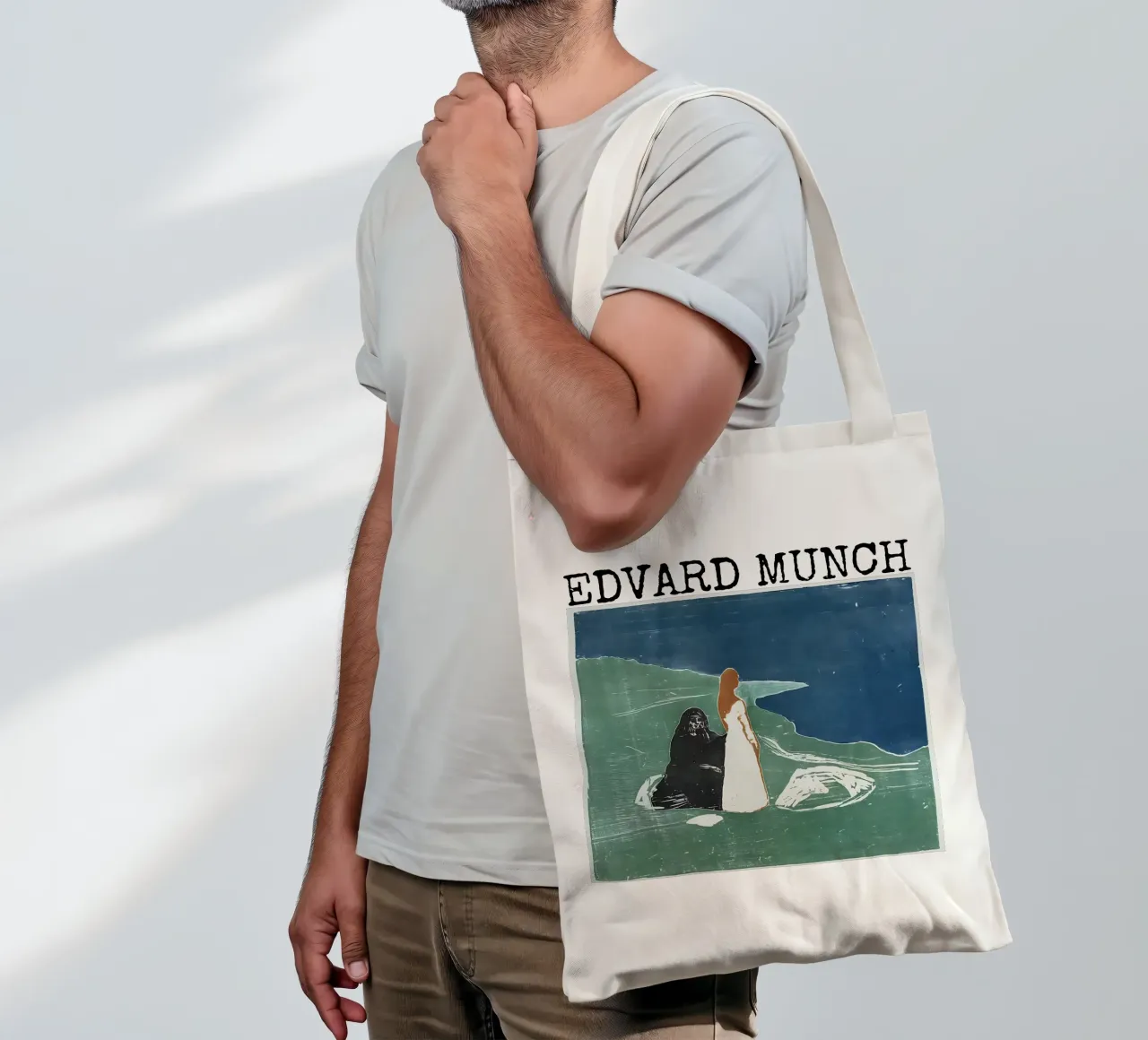 Due donne in riva al mare di Edvard Munch borsa in juta da kaitlinparkershop