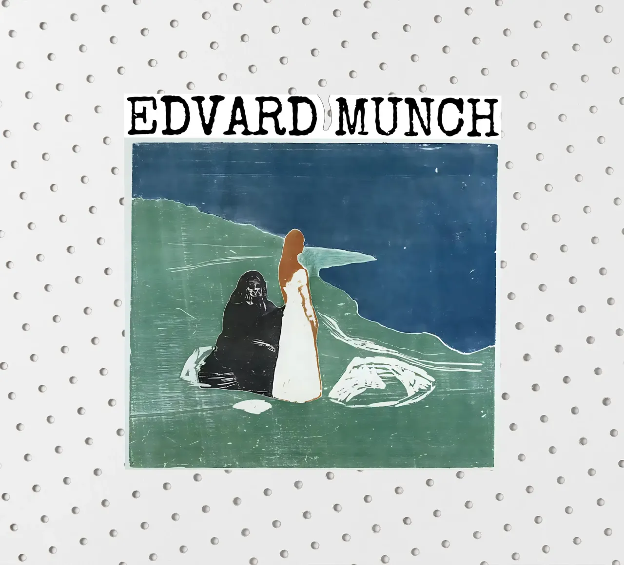 Due donne in riva al mare di Edvard Munch adesivo da kaitlinparkershop