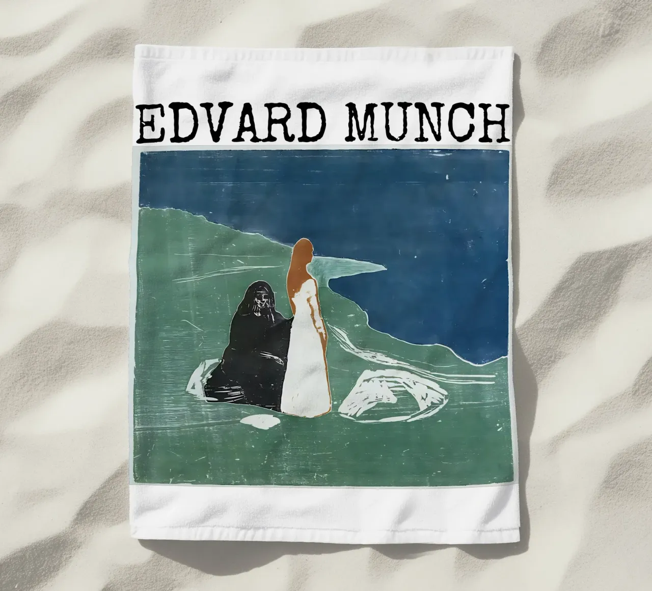 Due donne in riva al mare di Edvard Munch telo mare da kaitlinparkershop