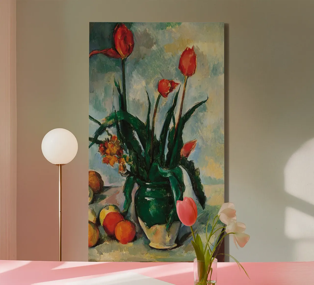 Paul Cezanne Bloem canvas met Baklijst van Art In The Sky