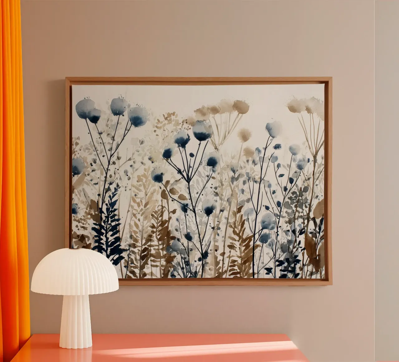 Zachte weide canvas met Baklijst van Sophia Calder Studio