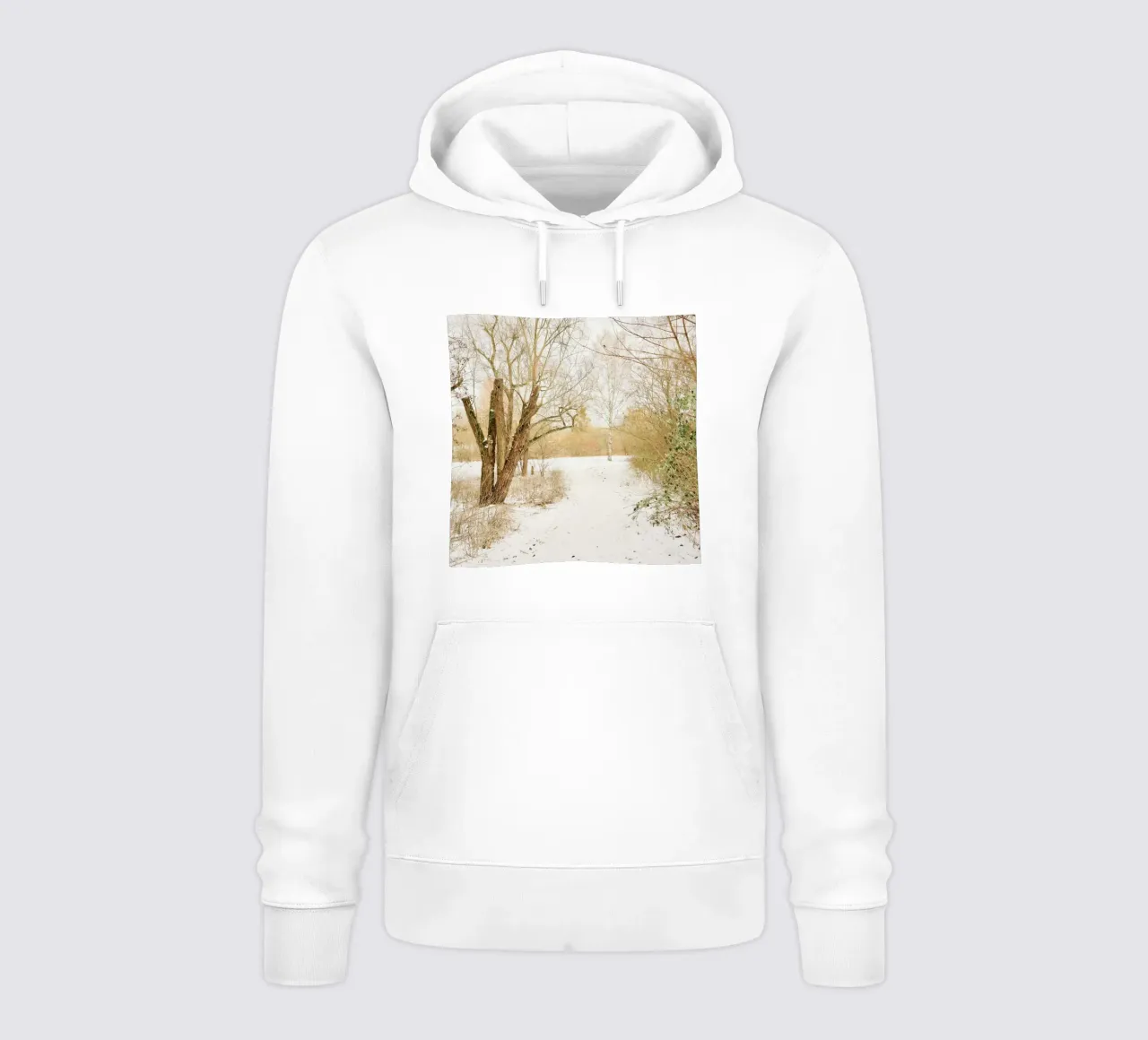 Alberi nel Parco della Neve felpa con cappuccio da KISSA STUDIO