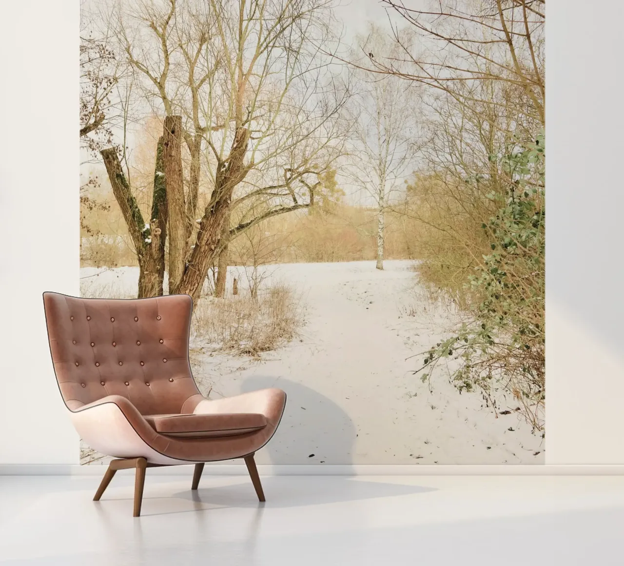 Trees in Snow Park photo wallpaper by KISSA STUDIO