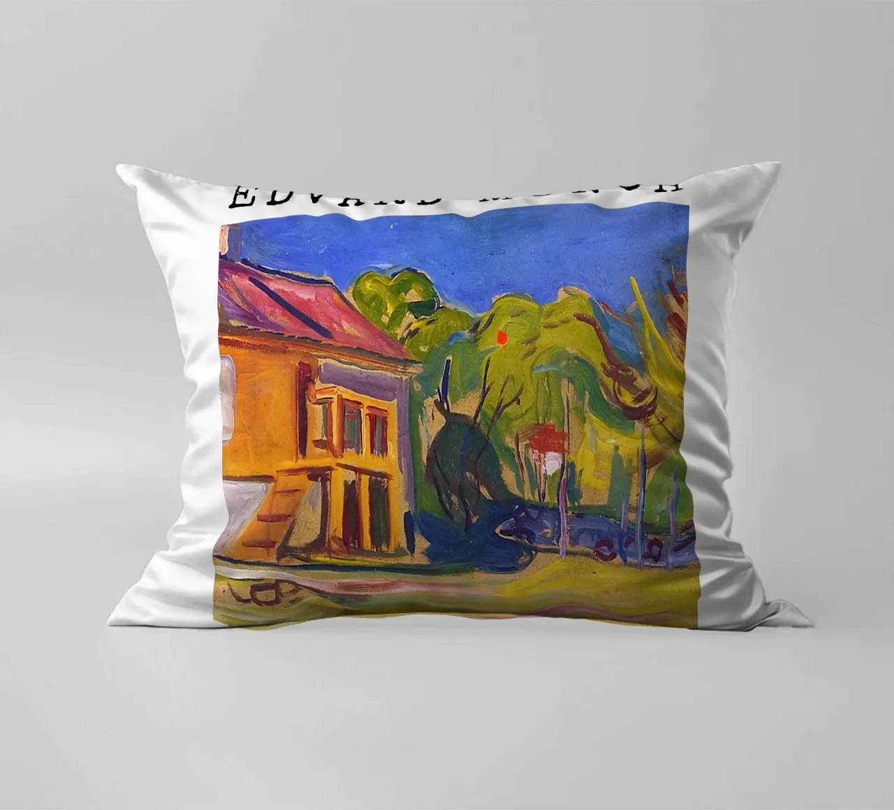 La casa di Munch a Åsgårdstrand di Edvard Munch cuscino da kaitlinparkershop