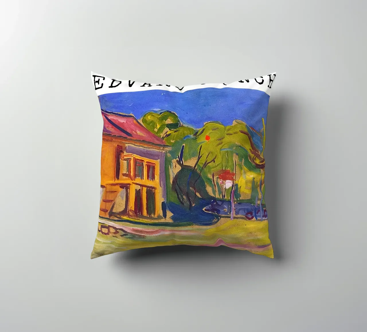 La casa di Munch a Åsgårdstrand di Edvard Munch cuscino da kaitlinparkershop